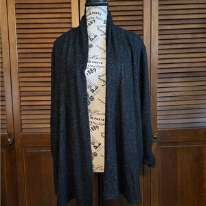 Women's Black Open-Front Sweater